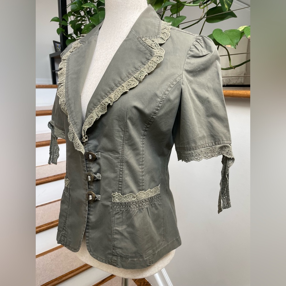 Max Mara  Jacket with Lace Trim and Button Details. This is to small for XL